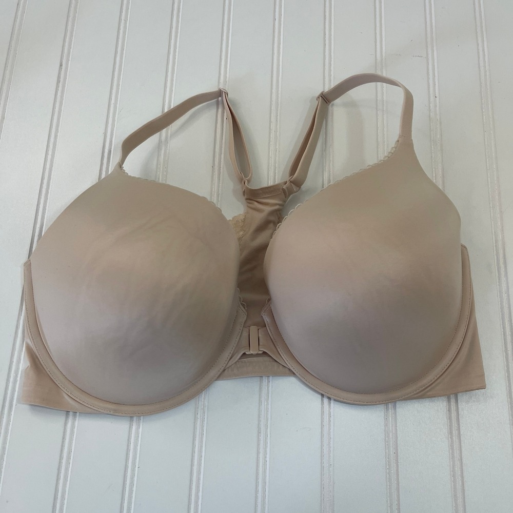 Victoria's Secret Body by Victoria Perfect Shape Racerback Bra 36DDD Nude Beige